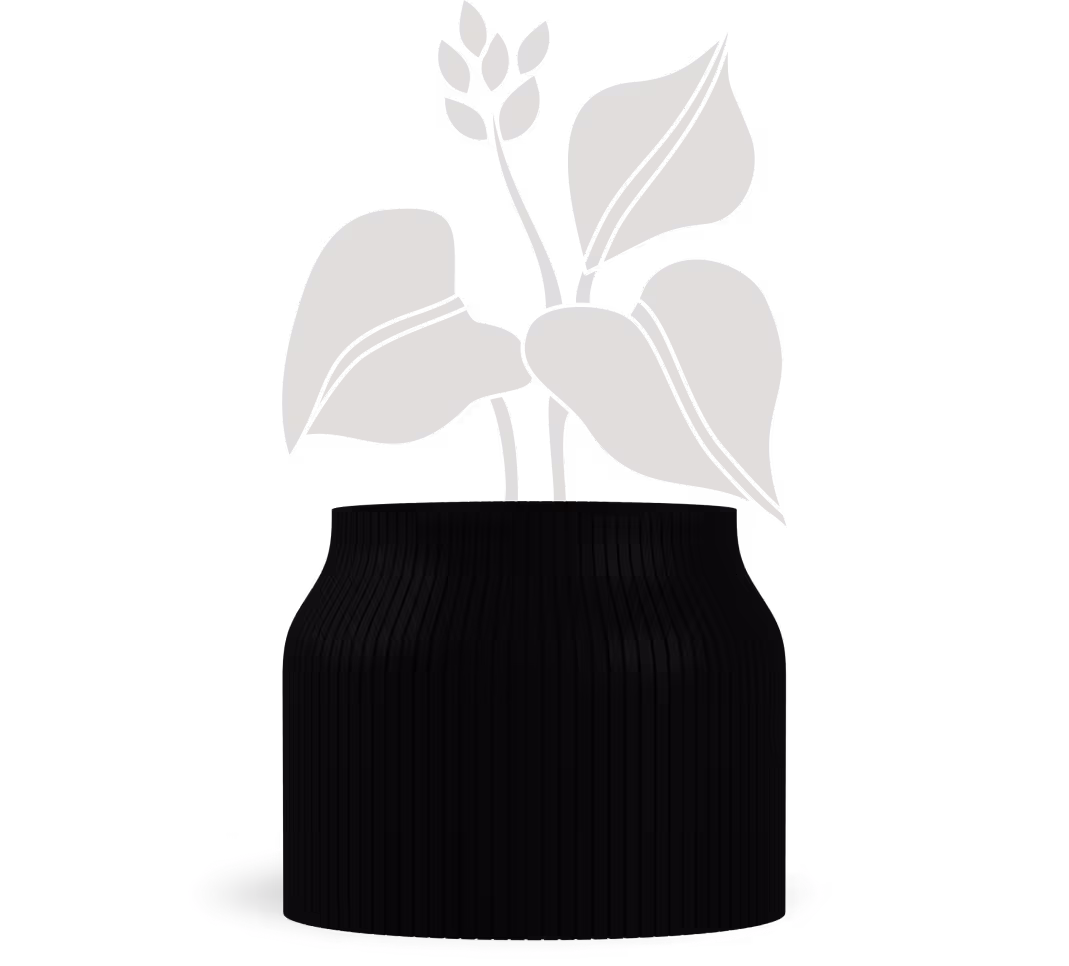 Generous size planter in Black