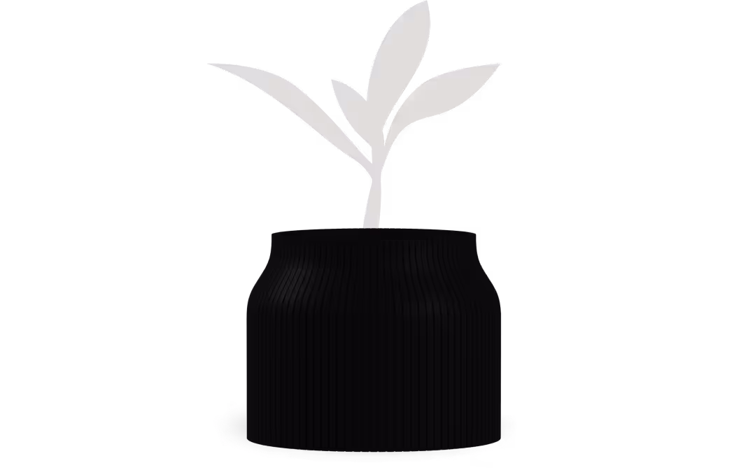 Modest size planter in Black