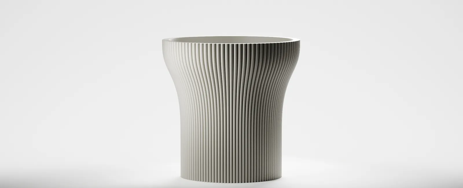 Gökotta planter in Khaki, Balanced size, Flow design