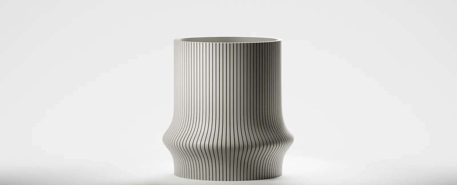 imo Oceanum planter in Khaki, Balanced size, Flow design