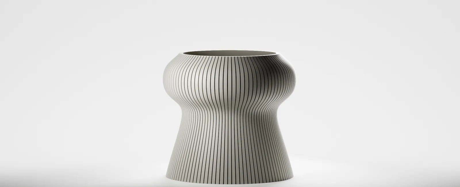 Orenda planter in Khaki, Balanced size, Flow design